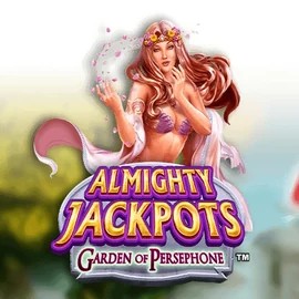 Almighty Jackpots: Garden of Persephone slot logo by Novomatic at Casino Infinity