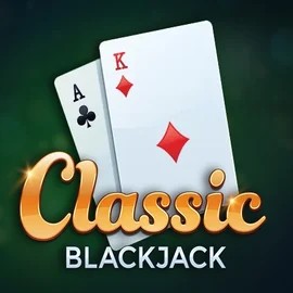 Classic Blackjack online game logo by Red Tiger Gaming on infinity-casino.net
