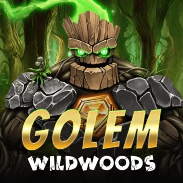 Golem Wildwoods slot logo by BF Games at Casino Infinity