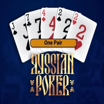 Russian Poker slot logo by OneTouch Games at Casino Infinity