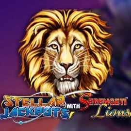 Jackpots logo of Stellar Jackpots with Serengeti Lions from Lightning Box Game at Casino Infinity
