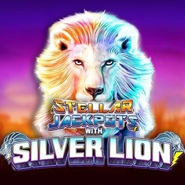 Official Jackpots logo: Stellar Jackpots with Silver Lion by Lightning Box Game at Casino Infinity